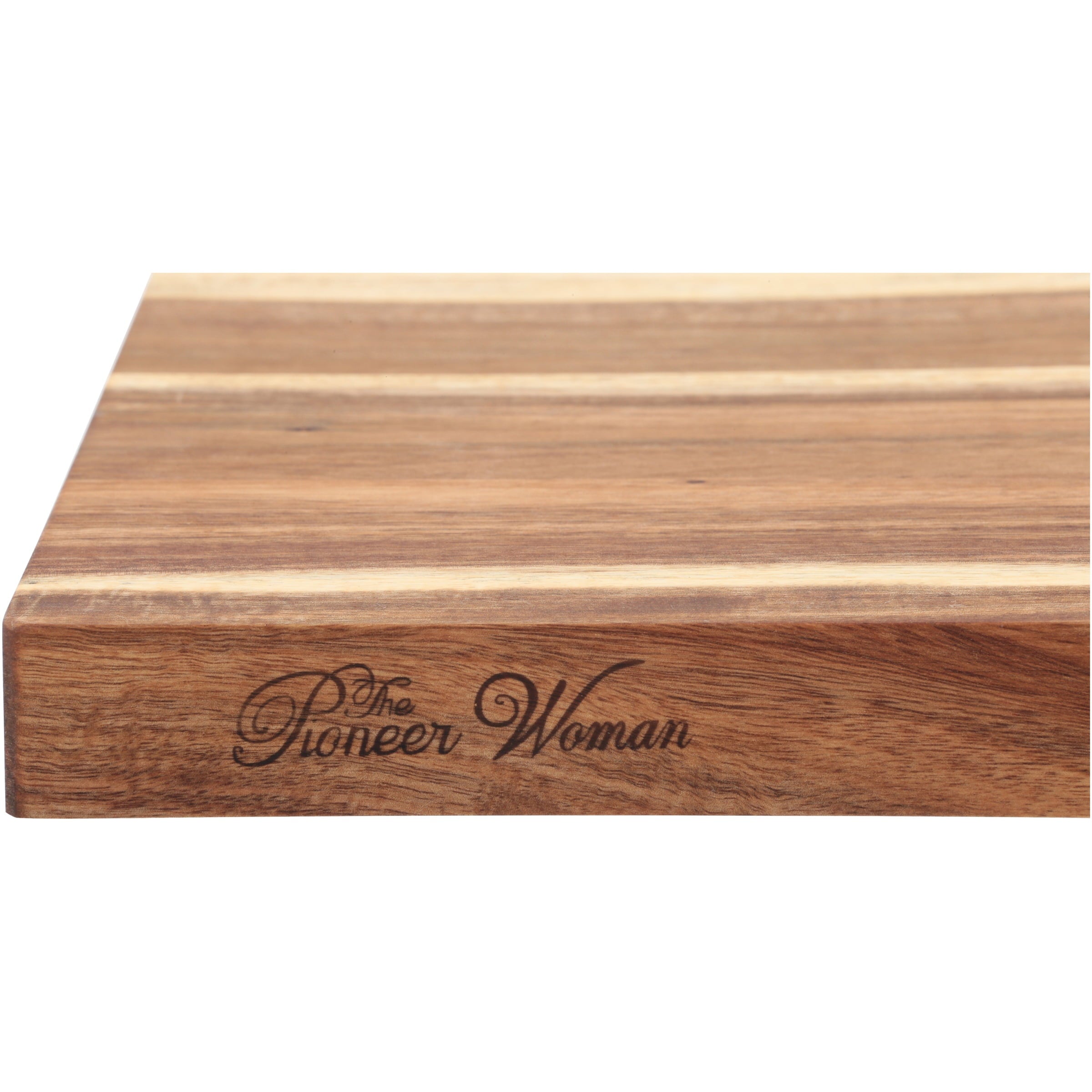 The Pioneer Woman Cowboy Rustic 12" x 18" Acacia Wood Cutting Board, Brown
